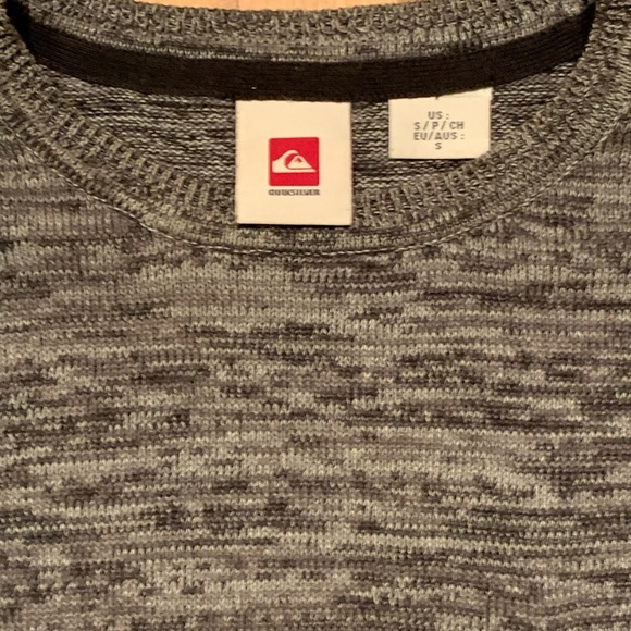 Quicksilver Mens Grey Crewneck, Size S - Picture 2 of 2